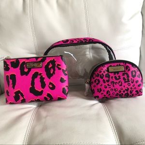 Victoria’s Secret 3-pc Cosmetic Bags Set Pink